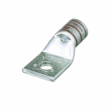 Panduit One-Hole Compression Lug, Standard Barrel, Copper, Brown LCAX450-58-6